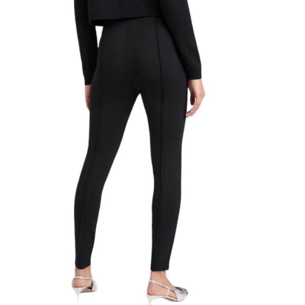 5 à 7 Cinq à Sept Ponte Colette Skinny Pleated Pant Black - Picture 2 of 15